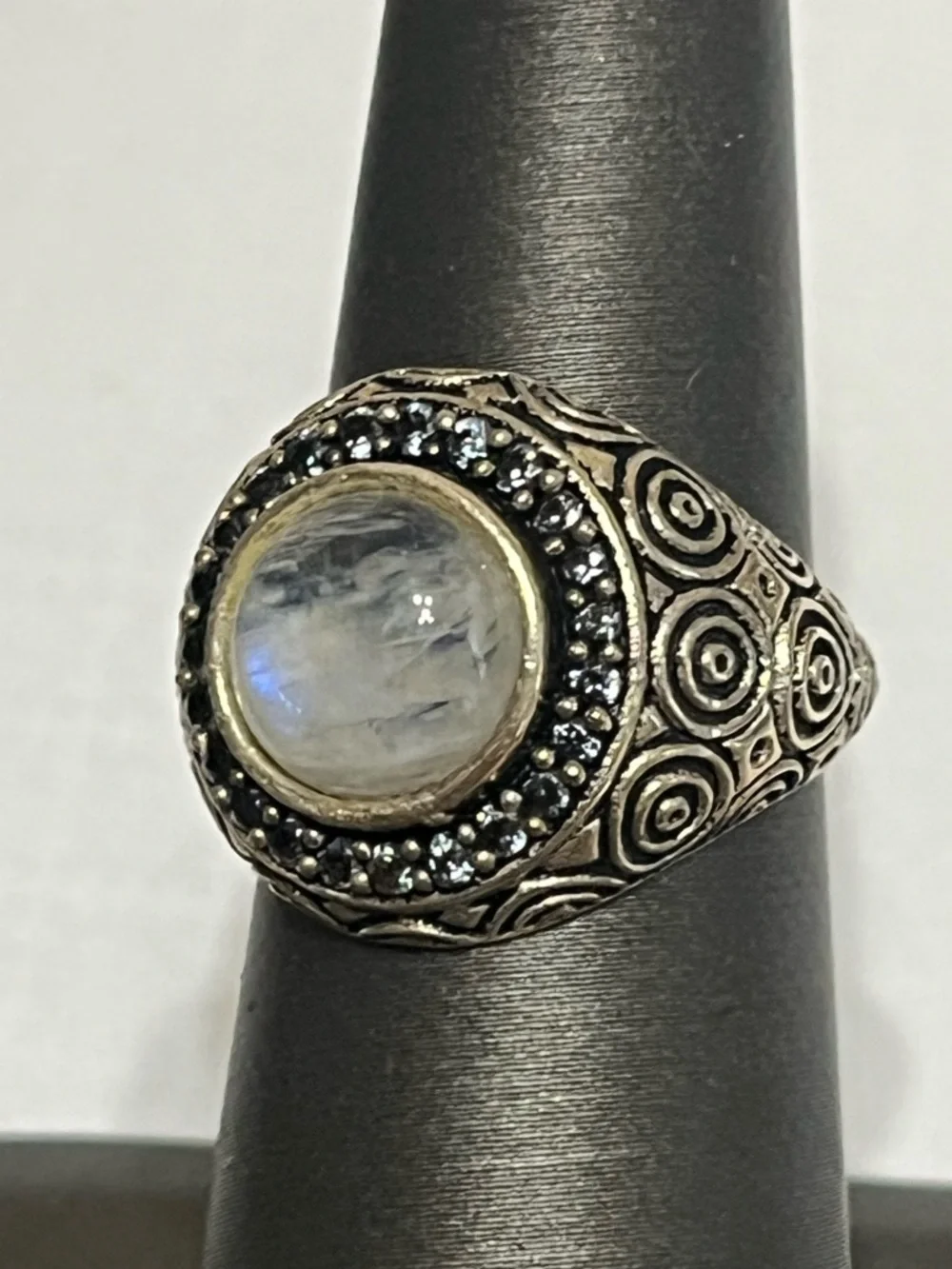 Moonstone Blue Topaz Ring